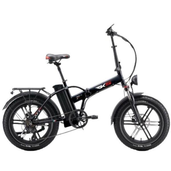 Bicicleta electrica RKS NERO-M BLACK, motor 250W, baterie 48V/13Ah, viteza 25 km/h, autonomie 50 km, adulti, roti 20", display LCD