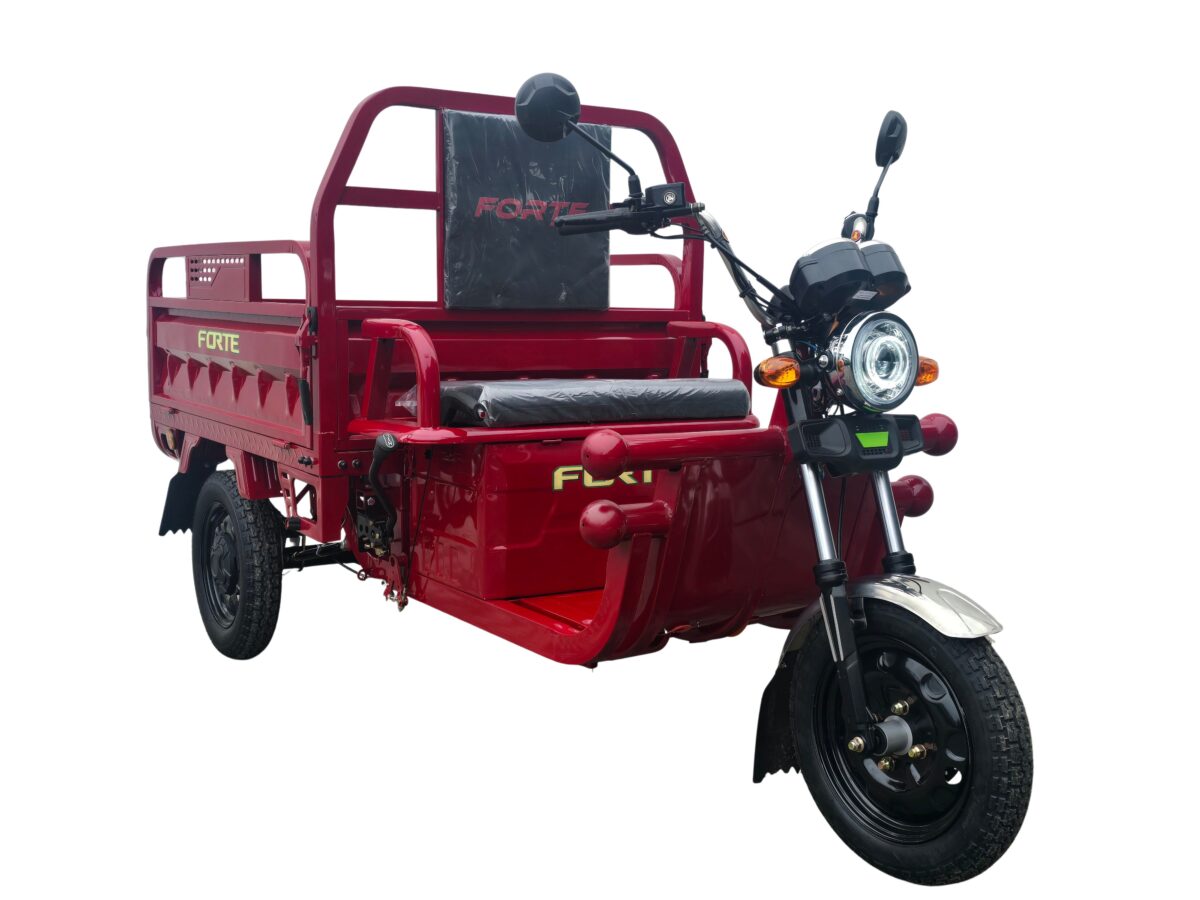 triciclu electric forte cargo 500 rosu, putere motor 1000 w, acumulator plumb acid 45ah triciclu electric forte cargo 500 rosu, putere motor 1000 w, acumulator plumb acid 45ah
