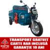 triciclu electric forte cargo 1000 plus, putere motor 2000 w, acumulator litiu ion 72v/60ah, autonomie 80 km, fara permis, viteza 25km/h, culoare albastru, carte rar inclus