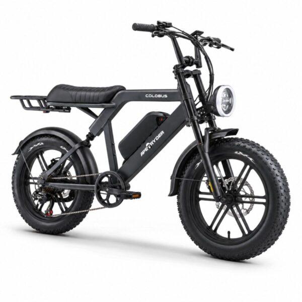 Bicicleta electrica APE RYDER COLOBUS BLACK, motor 250W, baterie 48V/10.4Ah, viteza 25 km/h, autonomie 60 km, adulti, roti 20", display LCD