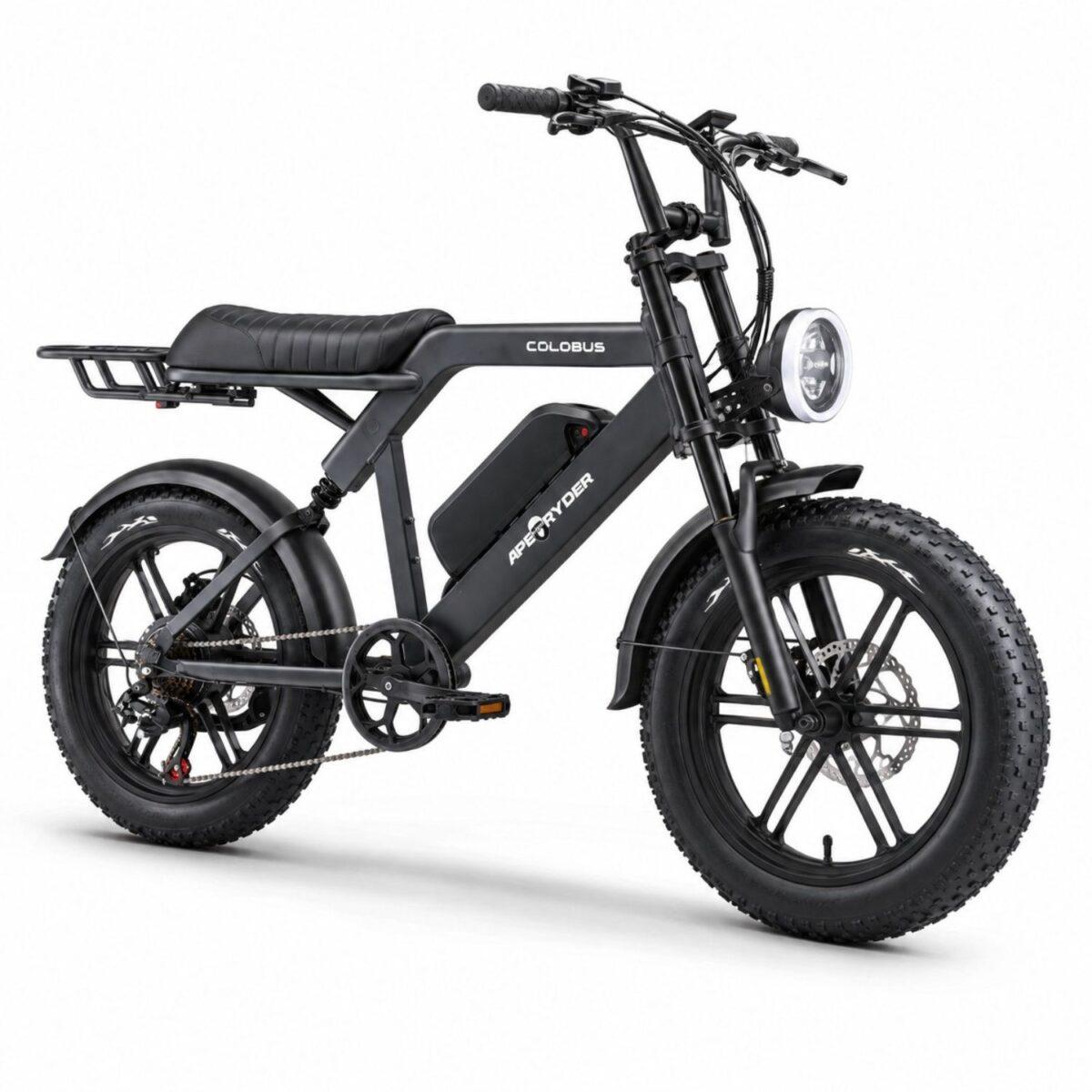 Bicicleta electrica APE RYDER COLOBUS BLACK, motor 250W, baterie 48V/10.4Ah, viteza 25 km/h, autonomie 60 km, adulti, roti 20", display LCD Bicicleta electrica APE RYDER COLOBUS BLACK, motor 250W, baterie 48V/10.4Ah, viteza 25 km/h, autonomie 60 km, adulti, roti 20", display LCD