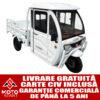 tricicleta electrica kuba e kamyonet cu cabina, putere motor 1000 w, baterie de 58 ah / 72v, autonomie de 60 80 km, fara permis, viteza 25 km/h, culoare alb, carte rar inclusa