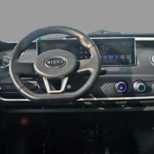Masina electrica fara permis NIEVE Q-EN culoare gri-crem vedere frontala