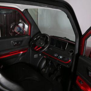 Masina electrica fara permis NIEVE Q-EN culoare rosie vedere frontala