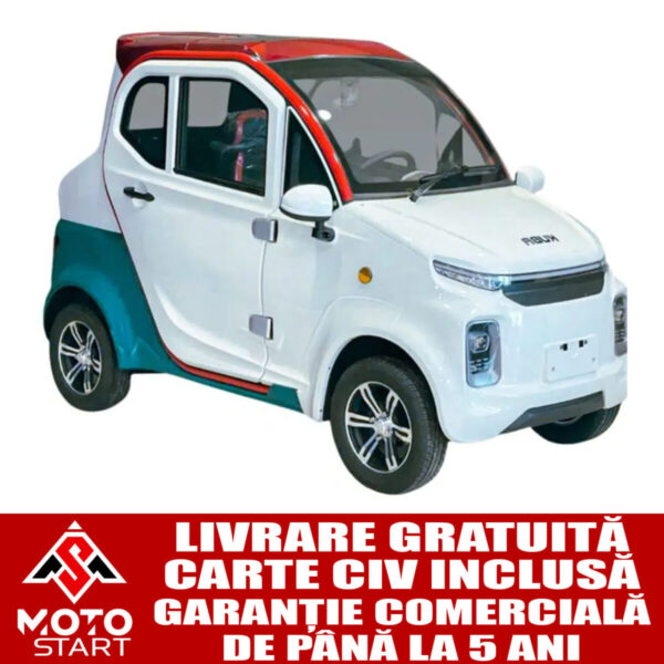 masina electrica (cvadriciclu electric l6e cp) nieve q en, fara permis, motor 3100w, acumulator 60v/100ah, viteză 25km/h,120 km autonomie, 2 locuri, gray