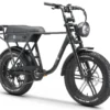 Bicicletă electrică APE RYDER A10 neagră cu motor 250W, baterie 36V 10Ah și anvelope Fat Bike 20 x 4.5 inch