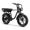 Bicicletă electrică APE RYDER A10 neagră cu motor 250W, baterie 36V 10Ah și anvelope Fat Bike 20 x 4.5 inch