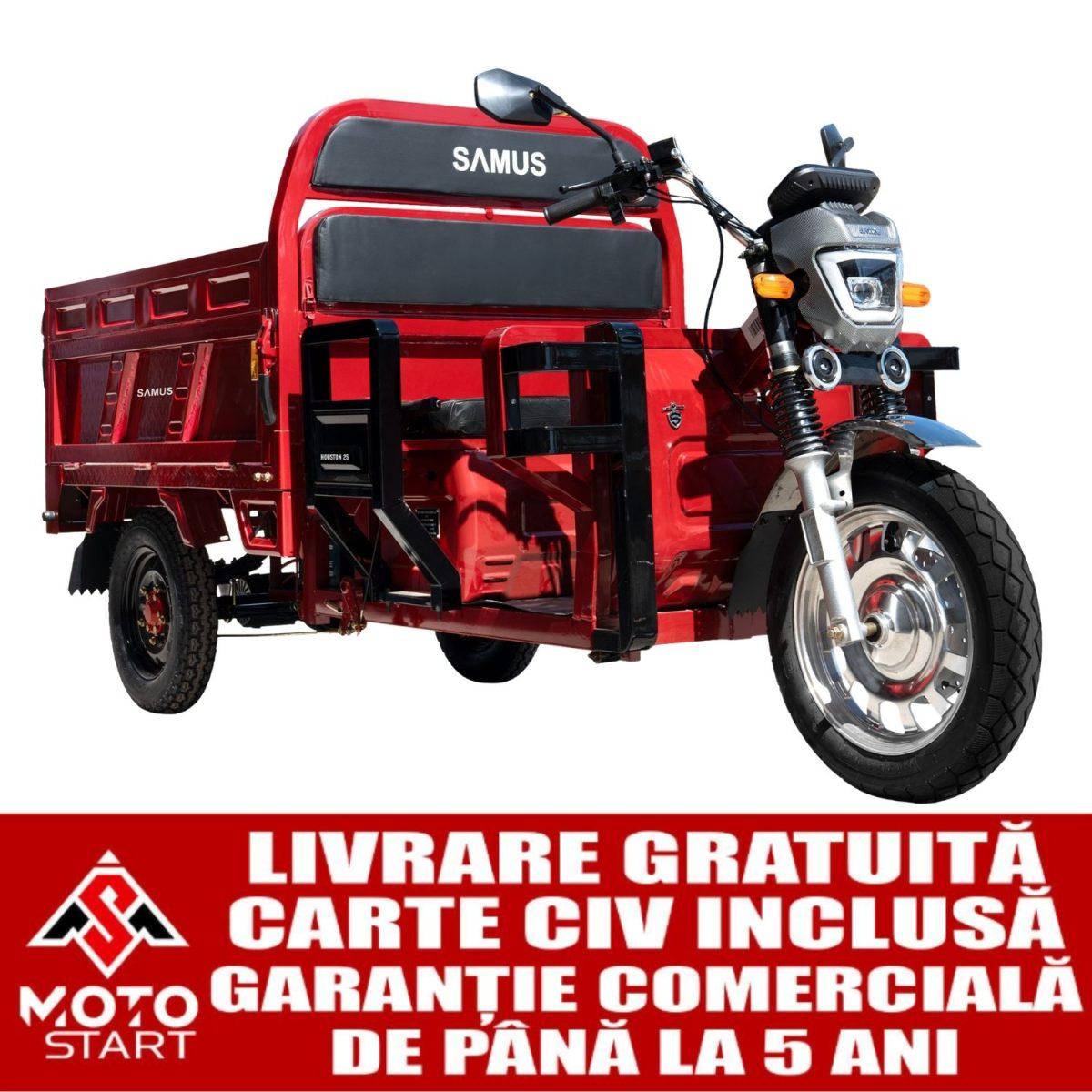 Triciclu electric cargo Samus Houston 25 roșu Triciclu electric cargo Samus Houston 25 roșu