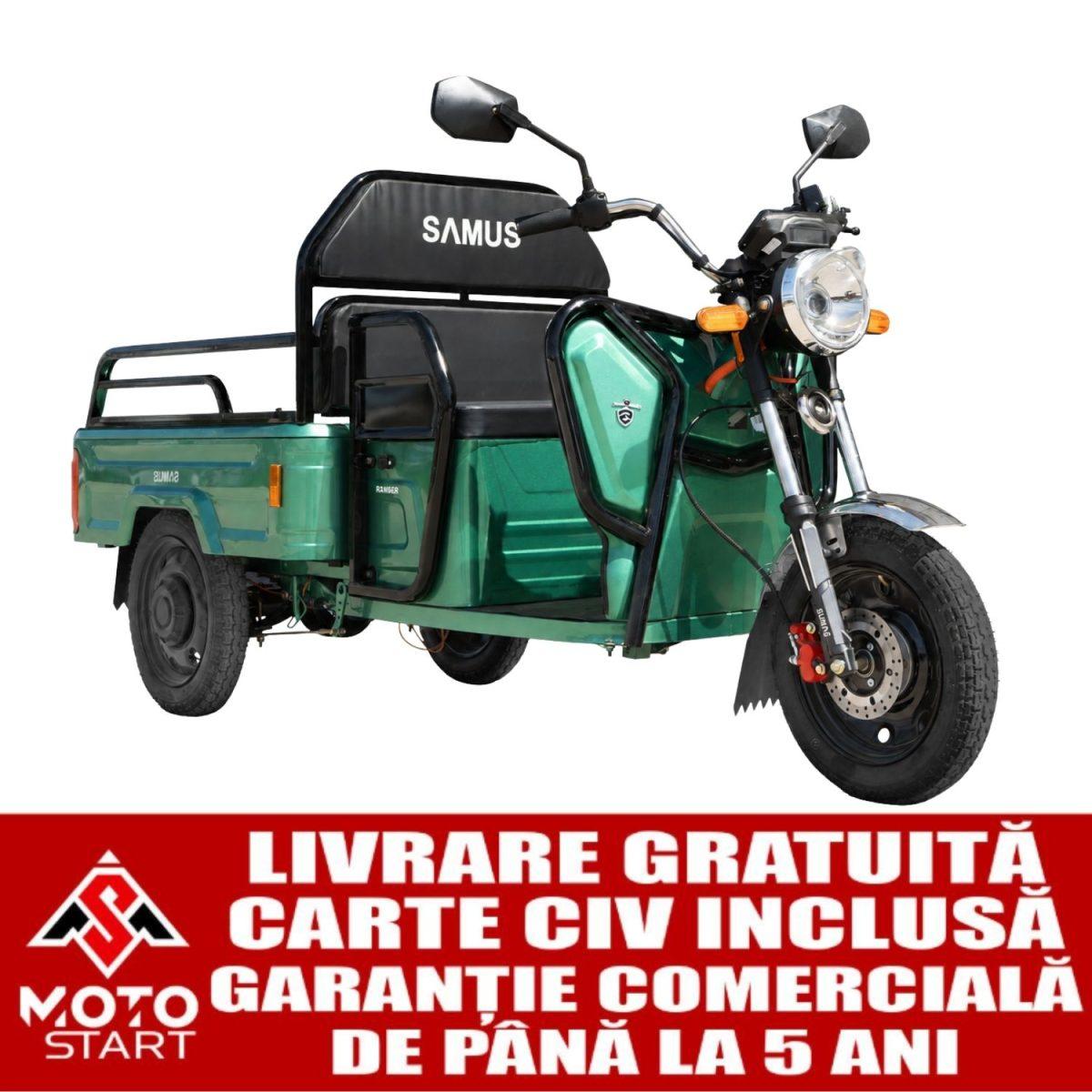 Triciclu electric, tricicleta SAMUS CARGO RANGER-25-1.1-72V32 GREEN Triciclu electric, tricicleta SAMUS CARGO RANGER-25-1.1-72V32 GREEN