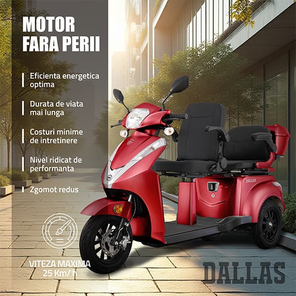 Motor electric 1000W triciclu Samus Dallas Roșu