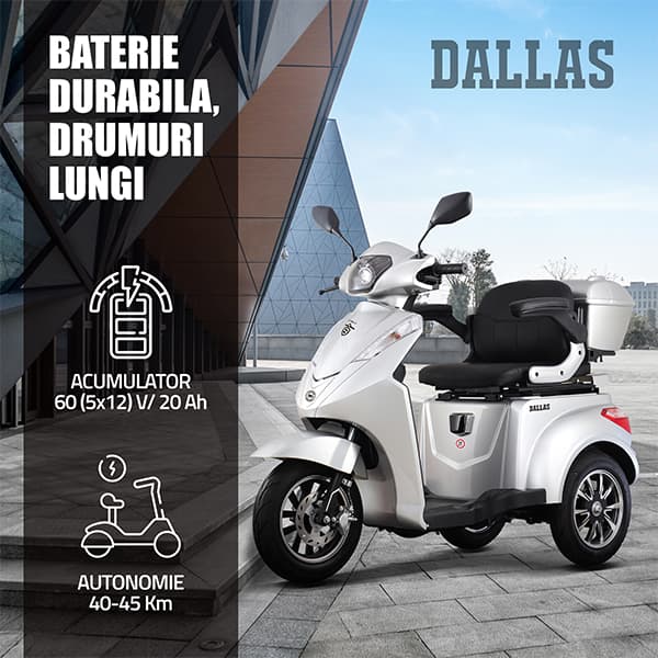 Banner autonomie 50km și acumulator 60V/20Ah Samus Dallas Silver