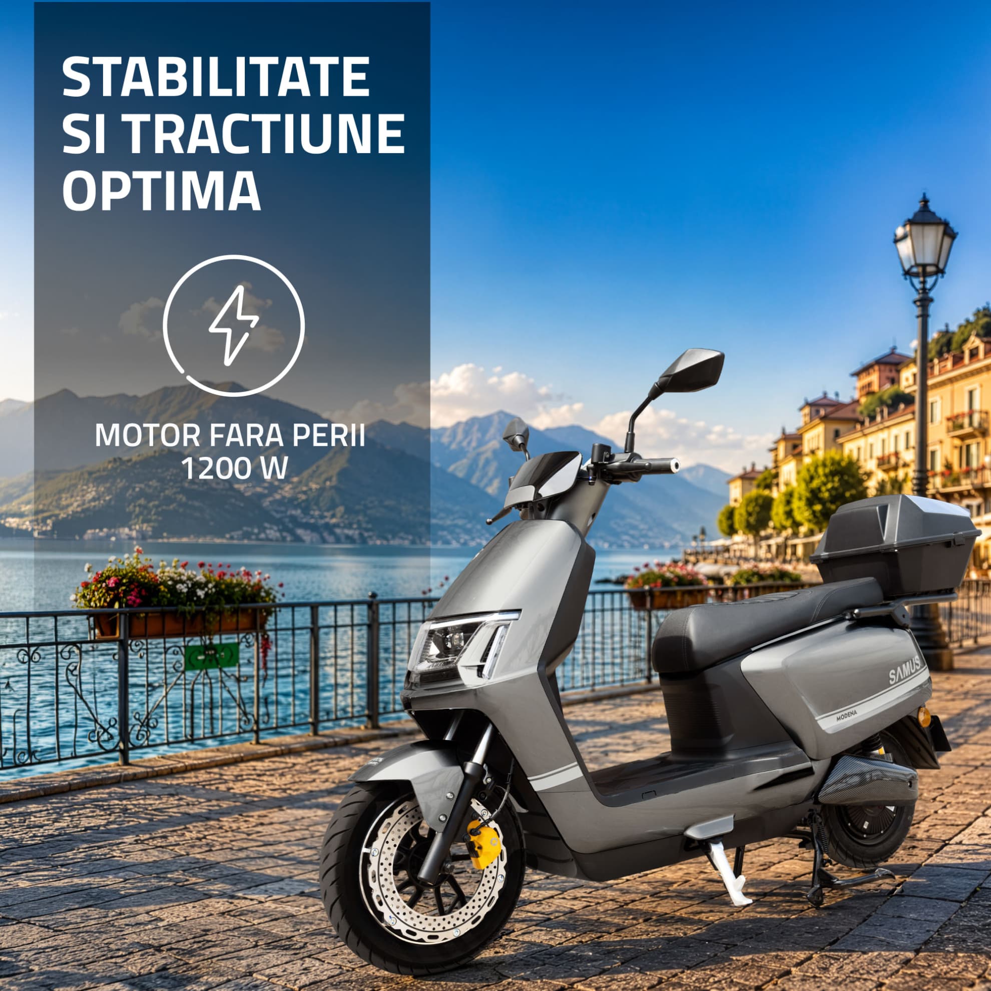 Detaliu motor electric fără perii scuter Samus Modena 25 Gri