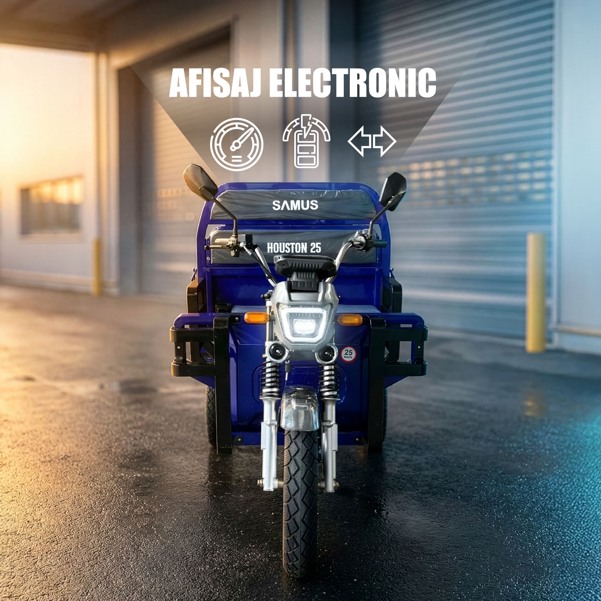 Bord digital LCD pentru triciclu electric cargo Samus Houston 25