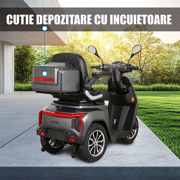 Cutie depozitare cu încuietoare triciclu Samus Arizona Silver