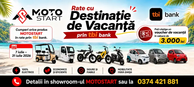 Rate cu Destinație de Vacanță, voucher de vacanță 3.000 lei pentru cumpărături în rate, campanie 6 iulie – 31 iulie 2026