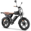 Bicicletă electrică APE RYDER GENON ULTRA Black cu motor Brushless 250W, baterie Li-Ion 48V/15Ah, autonomie până la 60 km și transmisie Shimano cu 7 viteze.