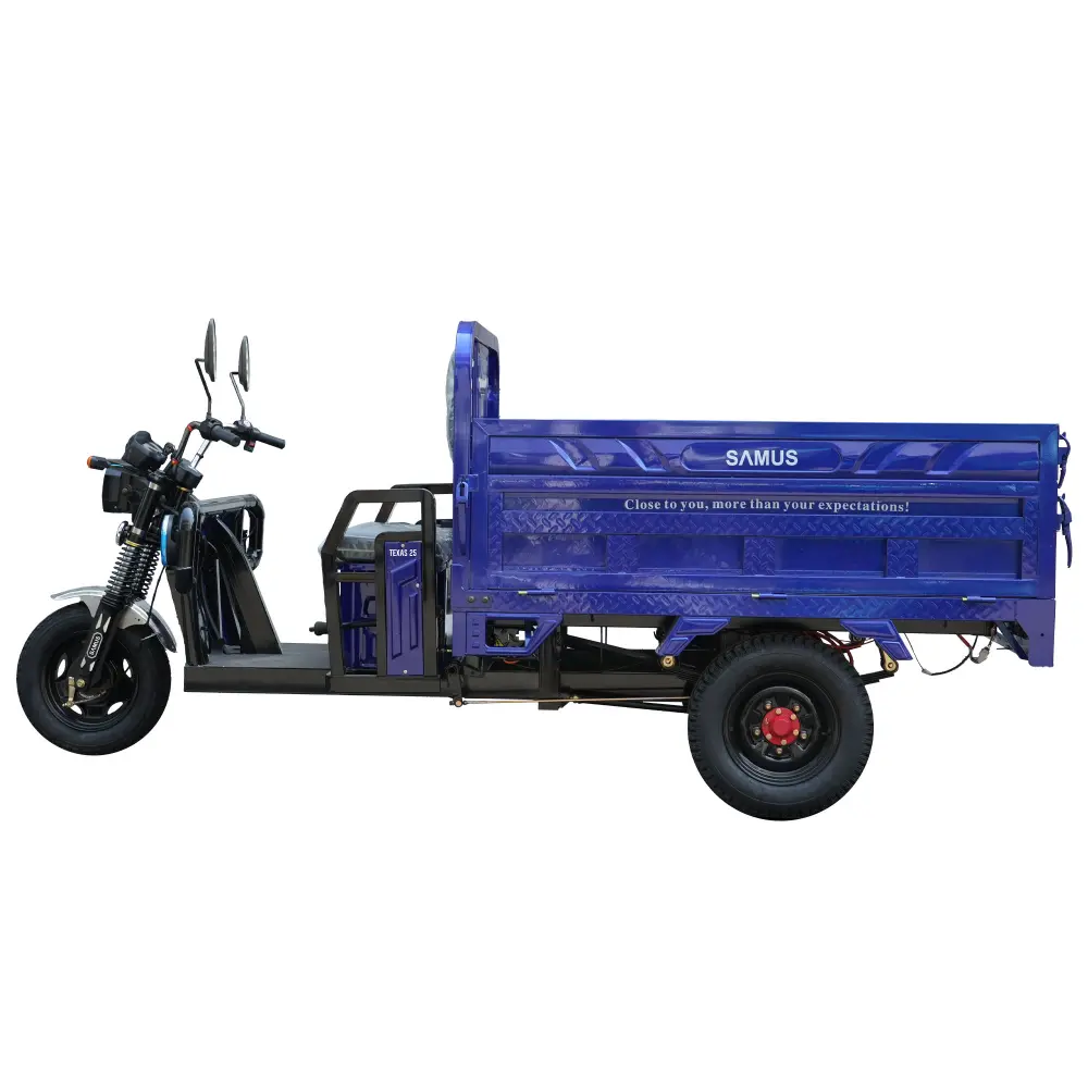 triciclu-electric-cargo-samus-texas-albastru-3 triciclu electric,triciclu cargo,vehicul electric basculabil