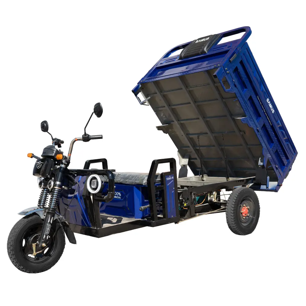 triciclu-electric-cargo-samus-texas-albastru-5 triciclu electric,triciclu cargo,vehicul electric basculabil