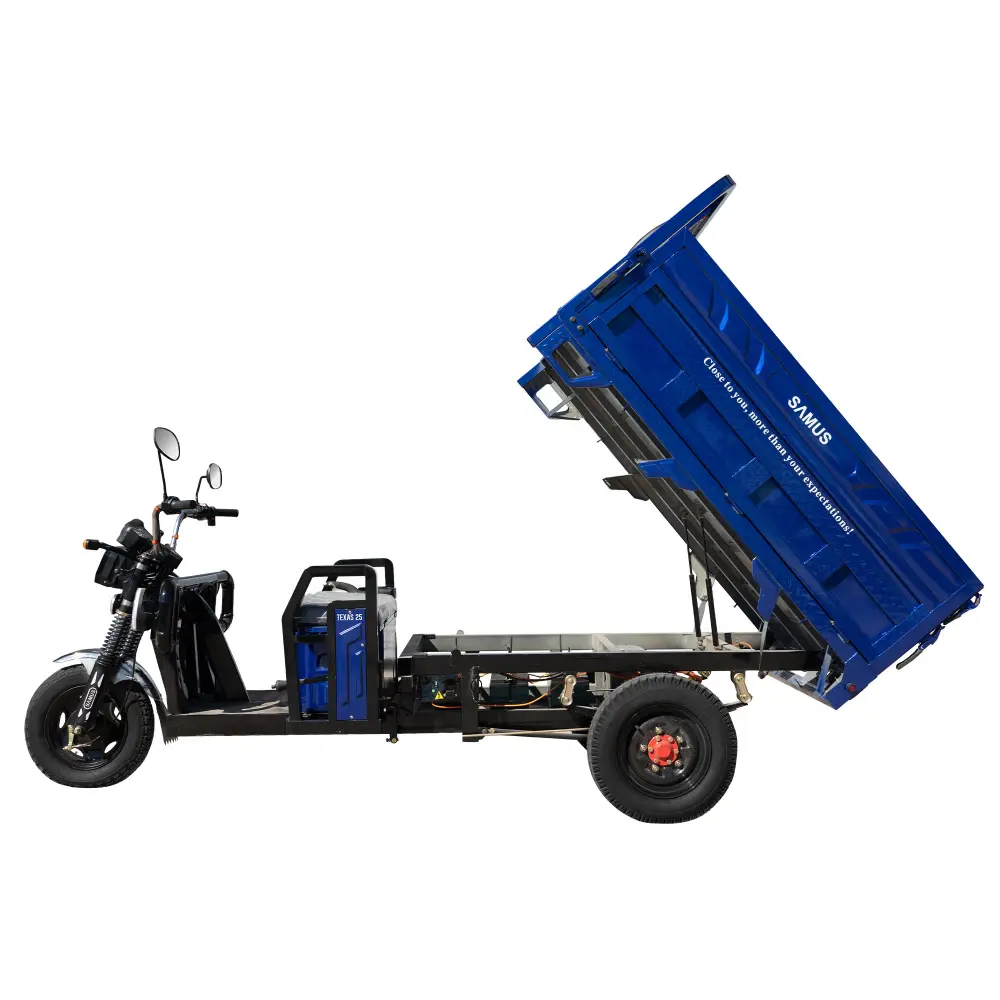 triciclu-electric-cargo-samus-texas-albastru-6 triciclu electric,triciclu cargo,vehicul electric basculabil