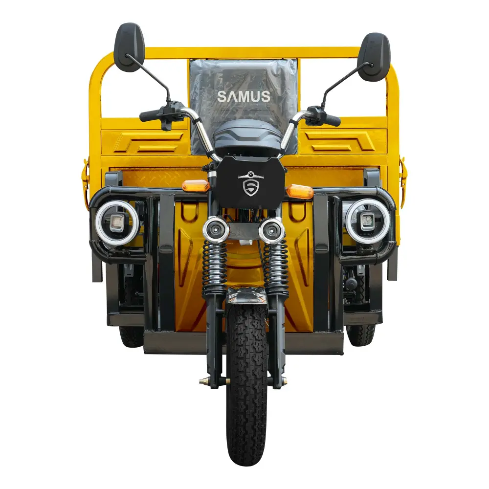 triciclu-electric-cargo-samus-texas-galben-argintiu-2 triciclu electric,triciclu cargo,vehicul electric basculabil