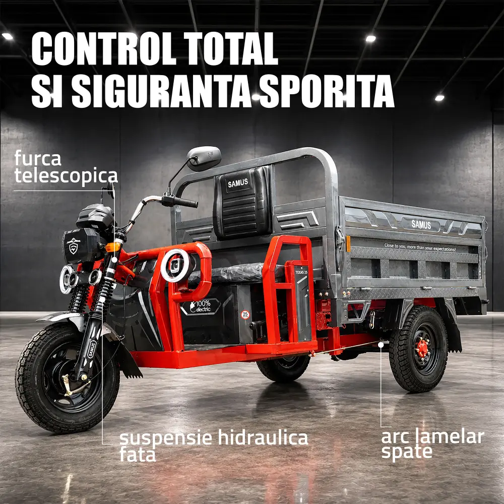 triciclu-electric-cargo-samus-texas-rosu-argintiu-inchis-7 triciclu electric,triciclu cargo,vehicul electric basculabil