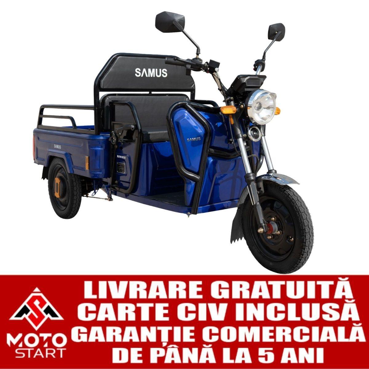 Triciclu electric, tricicleta SAMUS CARGO RANGER-25-1.1-72V32 BLUE Triciclu electric, tricicleta SAMUS CARGO RANGER-25-1.1-72V32 BLUE