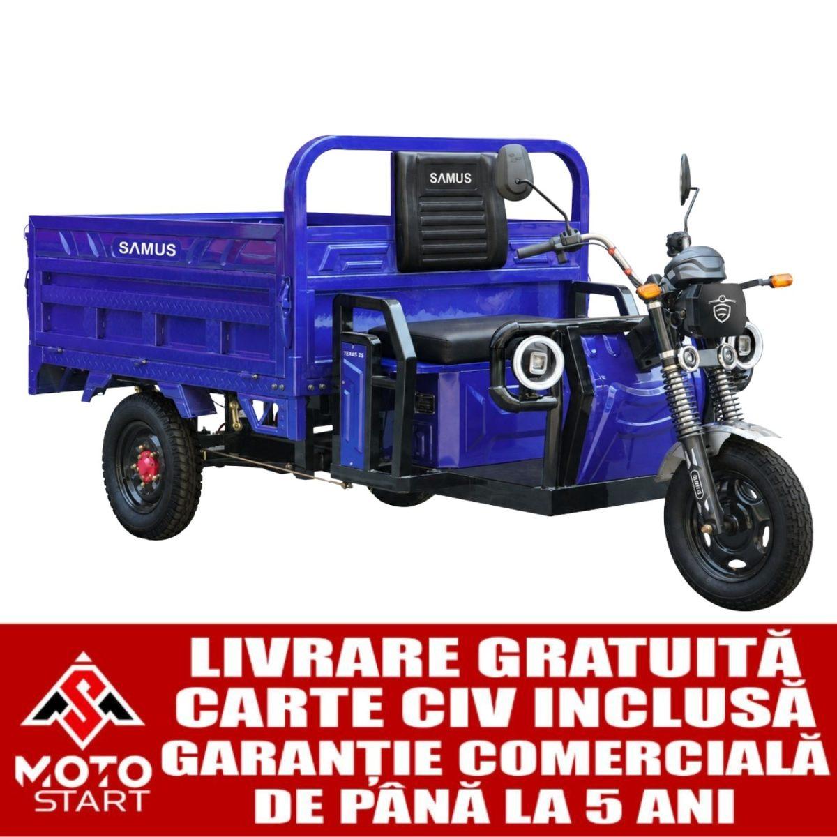 Triciclu electric tricicleta SAMUS CARGO TEXAS-25-1.7-72V/58Ah-BLUE Triciclu electric tricicleta SAMUS CARGO TEXAS-25-1.7-72V/58Ah-BLUE