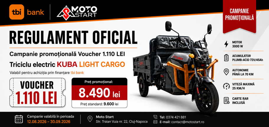 Campanie promoțională KUBA LIGHT CARGO – Voucher 1.110 lei prin tbi bank.