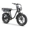 Bicicletă electrică APE RYDER A10 Anthracite Gray cu motor 250W, baterie 36V/10Ah, autonomie până la 60 km, roți de 20 inch și transmisie Shimano cu 7 viteze.