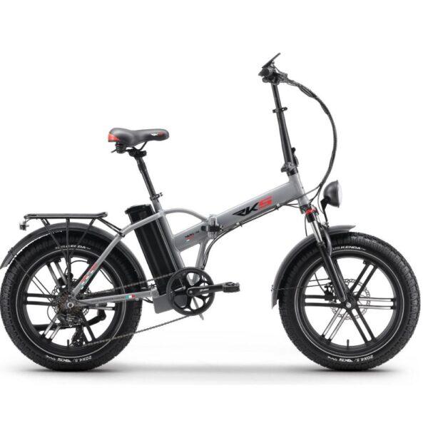 Bicicleta electrica RKS NERO M GREY, motor 250W, baterie 48V/13Ah, viteza 25 km/h, autonomie 50 km, adulti, roti 20", display LCD