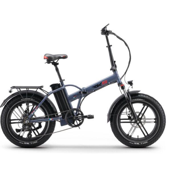 Bicicleta electrica RKS NERO M OLD BLUE, motor 250W, baterie 48V/13Ah, viteza 25 km/h, autonomie 50 km, adulti, roti 20", display LCD