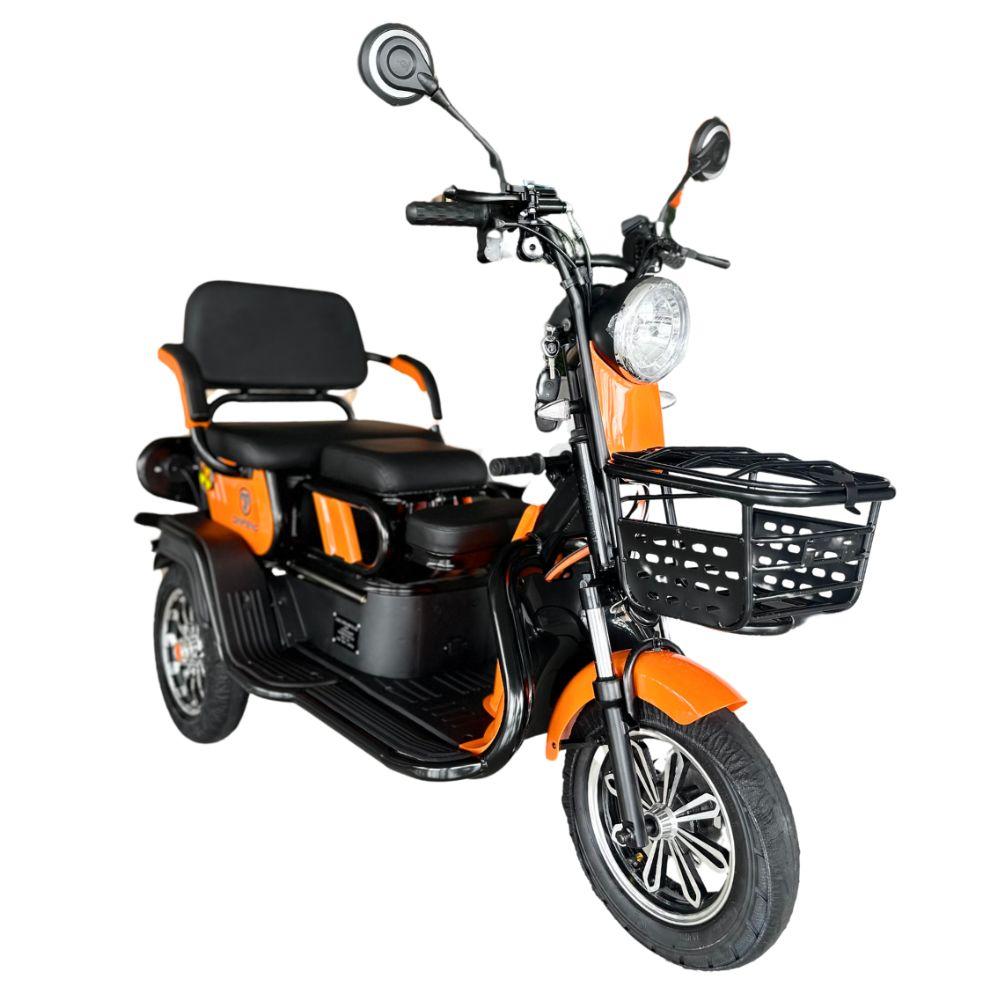 Triciclu electric tricicleta JINGPENG JP800DQZ-3 GO RIDE ORANGE Triciclu electric tricicleta JINGPENG JP800DQZ-3 GO RIDE ORANGE