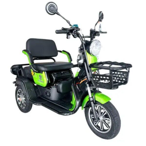 Triciclu electric JINGPENG GO RIDE verde, motor 800W