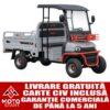Cvadriciclu electric, camioneta SKY JET VIP CARGO GRAY, motor 3000 W, acumulator litiu-ion 72V/72Ah, viteza maxima 25 km/h, autonomie până la 90 Km, sarcina maxima 585 kg, 2 locuri, gri