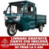 Triciclu electric, tricicleta cu cabină 3PLUSMOTO XF2200DZH, 3+KH06 BLUE, motor 2000 W, acumulator 72V/58Ah, viteza maxima 25 km/h, autonomie 59 km, afisaj LCD, 1 loc, albastru