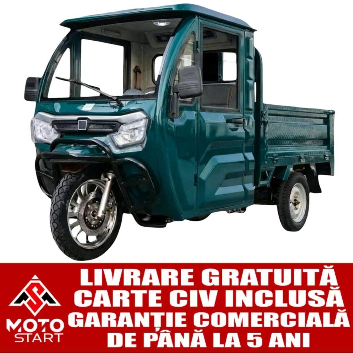Triciclu electric, tricicleta cu cabină 3PLUSMOTO XF2200DZH, 3+KH06 BLUE, motor 2000 W, acumulator 72V/58Ah, viteza maxima 25 km/h, autonomie 59 km, afisaj LCD, 1 loc, albastru Triciclu electric, tricicleta cu cabină 3PLUSMOTO XF2200DZH, 3+KH06 BLUE, motor 2000 W, acumulator 72V/58Ah, viteza maxima 25 km/h, autonomie 59 km, afisaj LCD, 1 loc, albastru