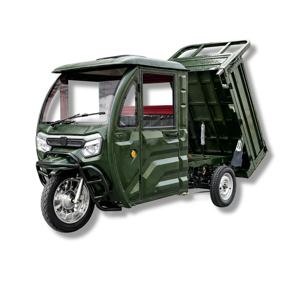 Triciclu electric, tricicleta cu cabină 3PLUSMOTO XF2200DZH, 3+KH06 GREEN Triciclu electric, tricicleta cu cabină 3PLUSMOTO XF2200DZH, 3+KH06 GREEN