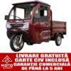 Triciclu electric, tricicleta cu cabină 3PLUSMOTO XF2200DZH, 3+KH06 RED, motor 2000 W, acumulator 72V/58Ah, viteza maxima 25 km/h, autonomie 59 km, afisaj LCD, 1 loc, roșu
