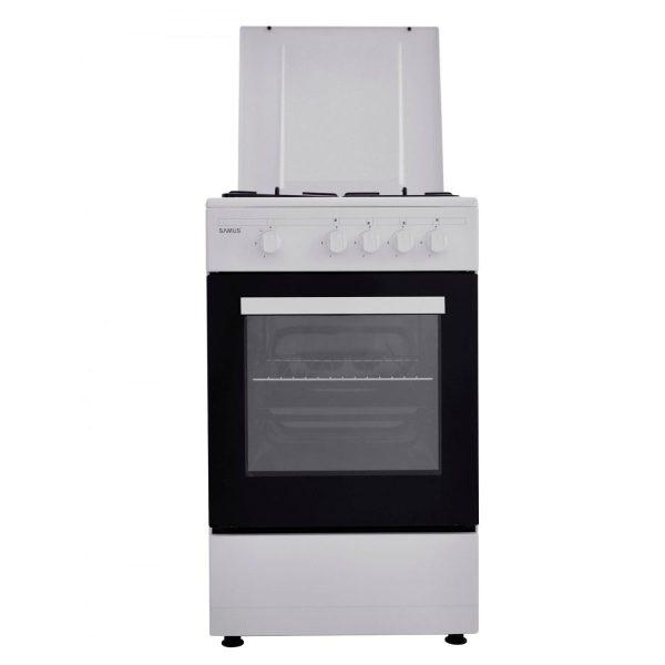 Aragaz Samus SM450APBS, 4 arzătoare, cuptor gaz 49L
