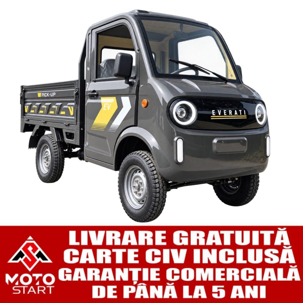 Camioneta, (cvadriciclu electric L6e), fara permis, EVERATI CT03 PICK-UP, GRAY Camioneta, (cvadriciclu electric L6e), fara permis, EVERATI CT03 PICK-UP, GRAY