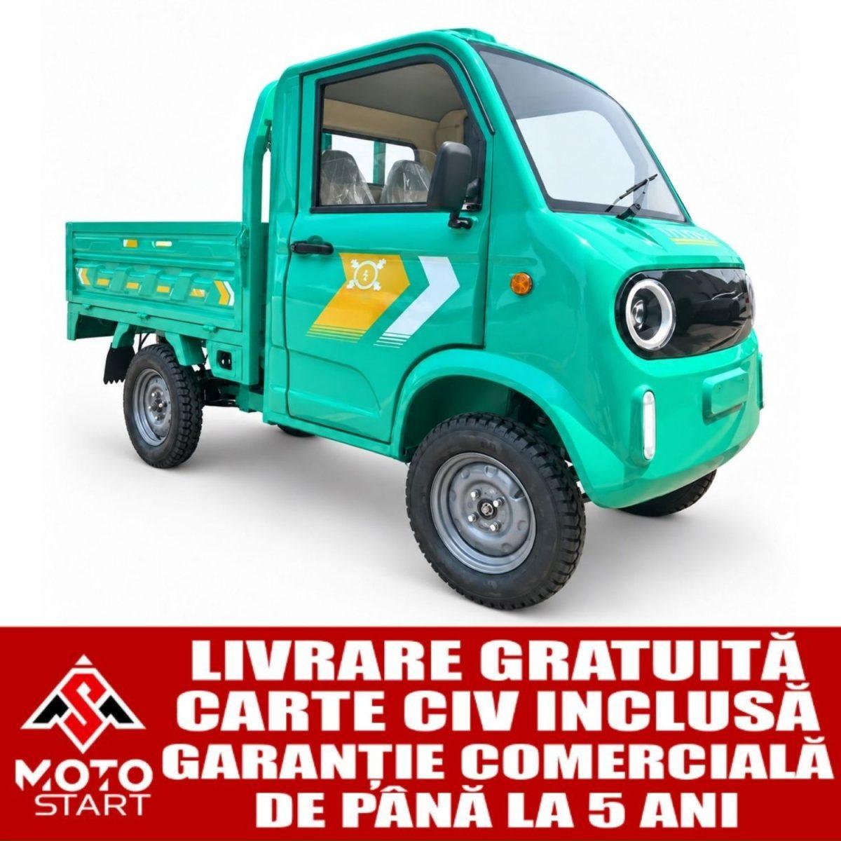Camioneta, (cvadriciclu electric L6e), fara permis, EVERATI CT03 PICK-UP, TURQUOISE Camioneta, (cvadriciclu electric L6e), fara permis, EVERATI CT03 PICK-UP, TURQUOISE
