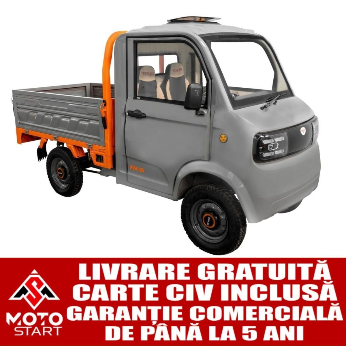 Camioneta, (cvadriciclu electric L6e), fara permis, RURIS PILOT5000S GRAY Camioneta, (cvadriciclu electric L6e), fara permis, RURIS PILOT5000S GRAY