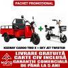 Pachet promoțional - Triciclu electric KEEWAY CARGO TRIO X RED + Scuter electric fără permis SKY JET TWISTER